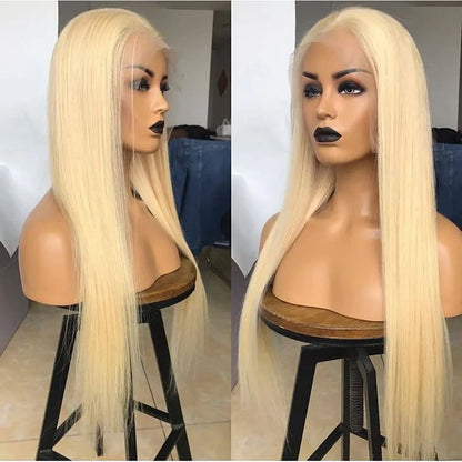 13x6 HD Transparent 613 Blonde Lace Frontal Human Hair Wigs, Wig Brazilian Straight 13x4 Lace Front Human Hair Wigs