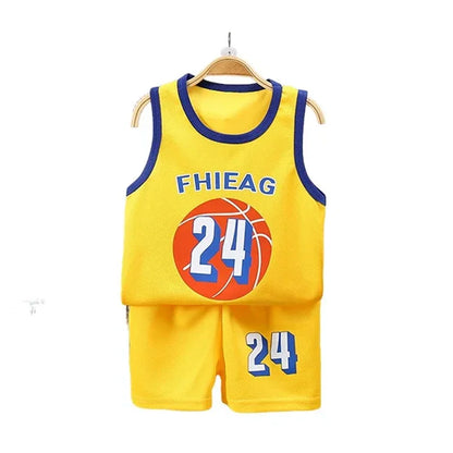 Children Sets Summer Basketball T-shirts Shorts for Kids