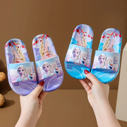 Disney Children's Slippers Girls' Cartoon Frozen Princess Sandals Summer Beach