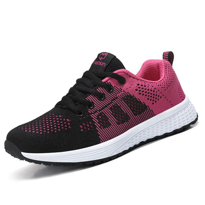 Women Casual Shoes, Flat Shoes Sneakers, Women Tenis Pink Black White