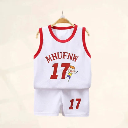 Children Sets Summer Basketball T-shirts Shorts for Kids