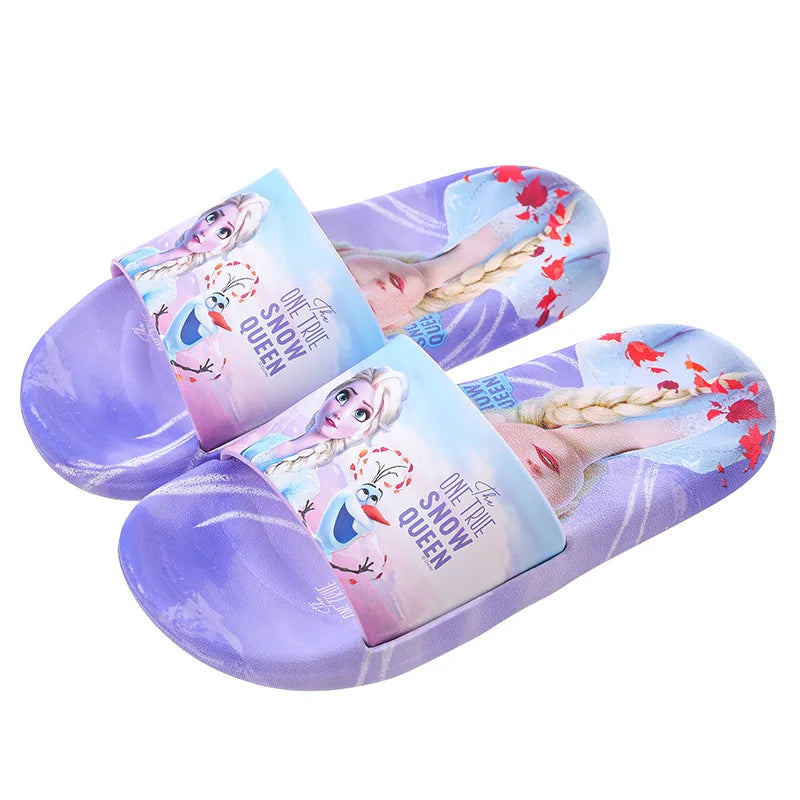 Disney Children's Slippers Girls' Cartoon Frozen Princess Sandals Summer Beach