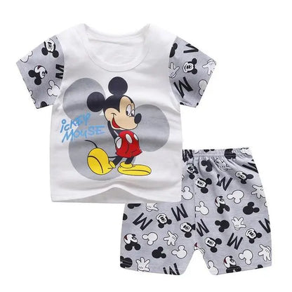 Casual Kids Clothes 2 Piece Set Boy Clothing T-shirt + Shorts