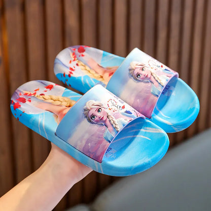 Disney Children's Slippers Girls' Cartoon Frozen Princess Sandals Summer Beach