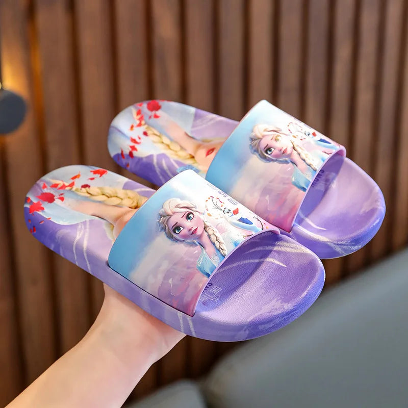 Disney Children's Slippers Girls' Cartoon Frozen Princess Sandals Summer Beach