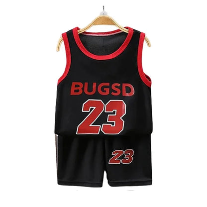 Children Sets Summer Basketball T-shirts Shorts for Kids