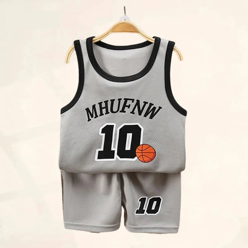 Children Sets Summer Basketball T-shirts Shorts for Kids